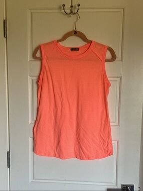 HEIMISH USA Neon Coral Sleeveless Crewneck Tank